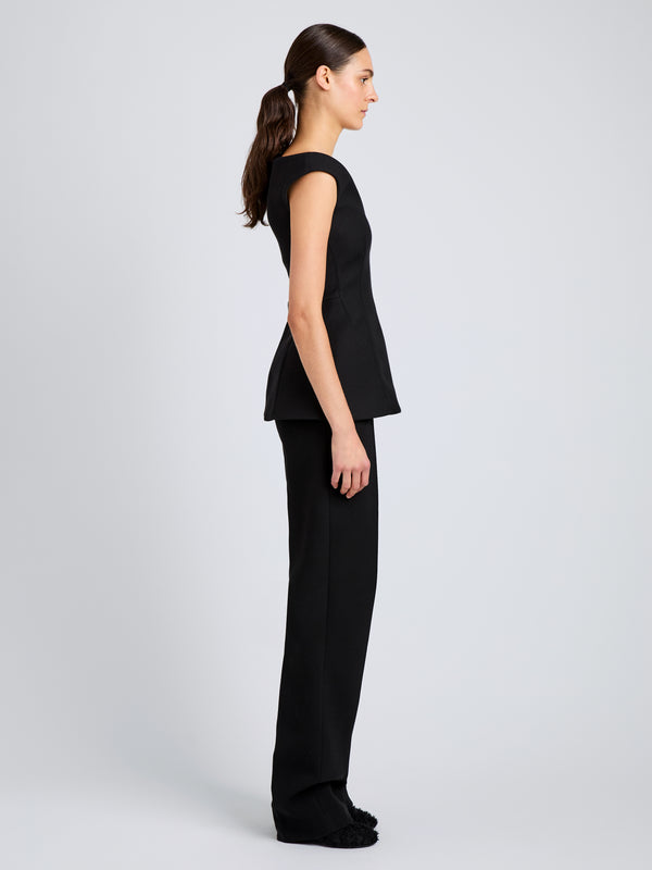 Proenza Schouler Proenza Schouler Zee Pant In Wool Scuba - Black