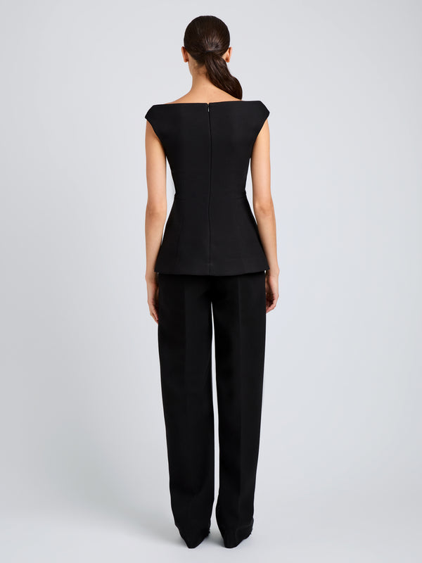 Proenza Schouler Proenza Schouler Zee Pant In Wool Scuba - Black