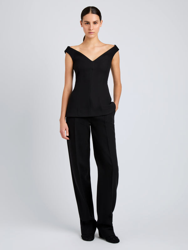 proenza schouler Proenza Schouler Zee Pant in Wool Scuba - Black