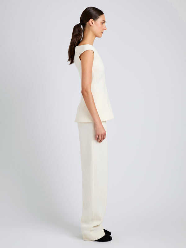 Proenza Schouler Proenza Schouler Zee Pant In Wool Scuba - Off White