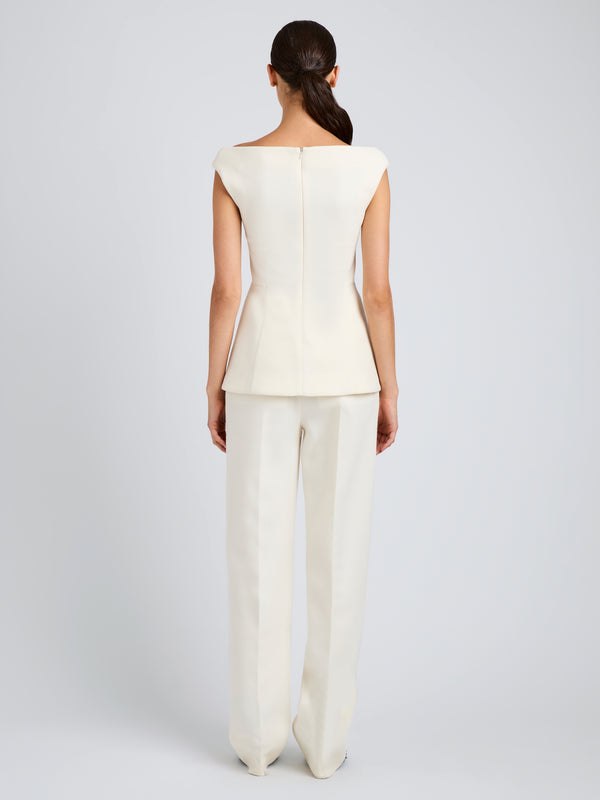 Proenza Schouler Proenza Schouler Zee Pant In Wool Scuba - Off White