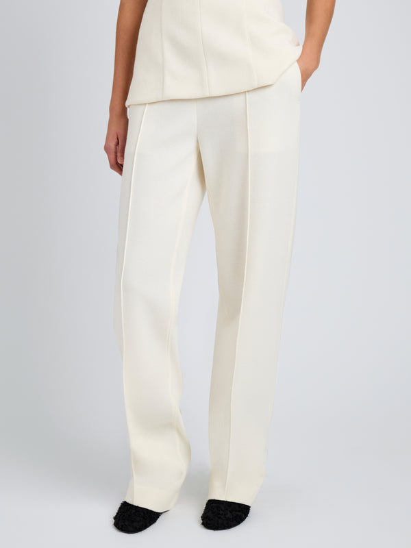 Proenza Schouler Proenza Schouler Zee Pant In Wool Scuba - Off White