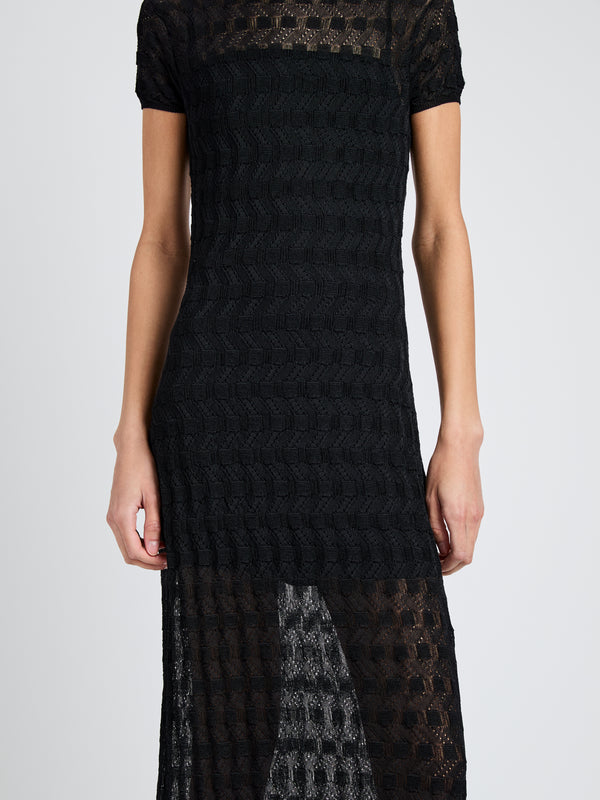Proenza Schouler Proenza Schouler Zein Dress In Geo Textured Knit - Black