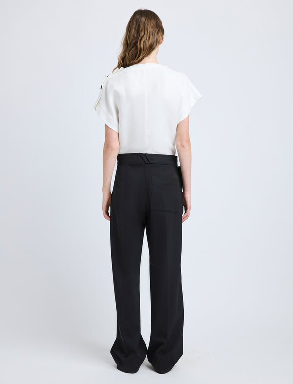 Proenza Schouler Proenza Schouler Zion Top In Linen Viscose - Off White