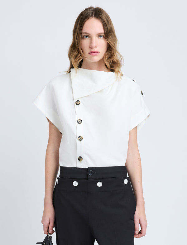 proenza schouler Proenza Schouler Zion Top in Linen Viscose - Off White