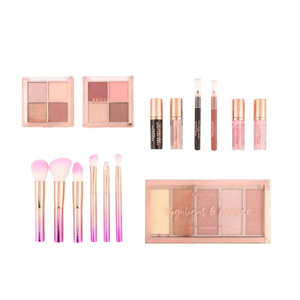 Profusion Cosmetics Crimson Dawn To Dusk Beauty Kit – Complete Collection