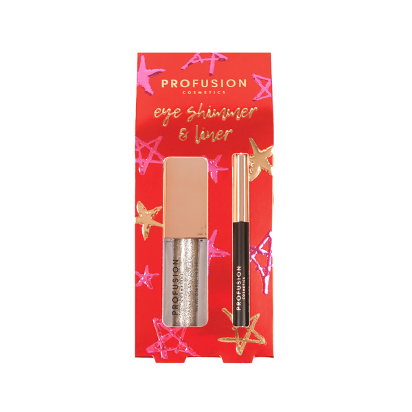Profusion Cosmetics Crimson Eye Shimmer & Eye Liner – 2-Piece Set