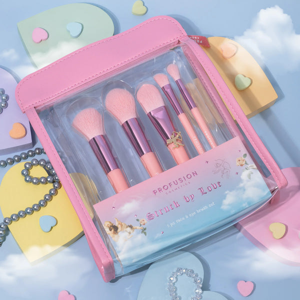 Profusion Cosmetics Dear Cupid - Struck By Love 5 PC Face & Eye Brush Set