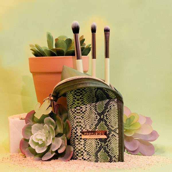 Profusion Cosmetics Desert Sage | Blend & Stand 4pc Bag & Brush Set