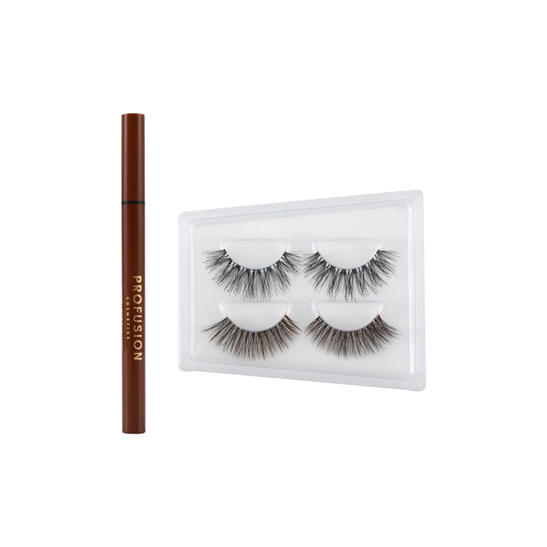 Profusion Cosmetics Double Shot Fauxspresso 2 Pair Faux Mink Lash Set + Adhesive