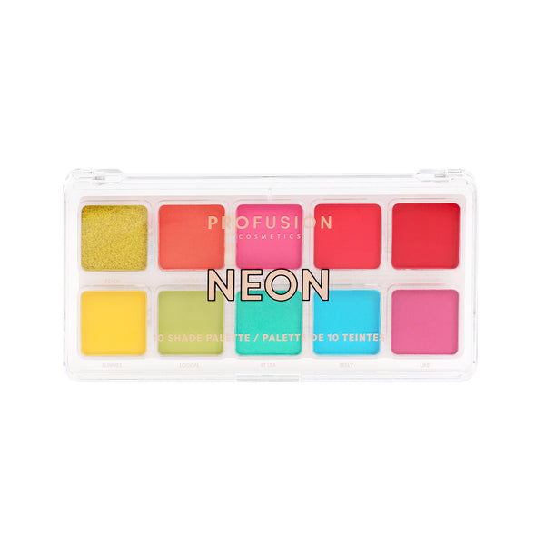 profusion cosmetics Essentials 10 Shade Palette – Neon