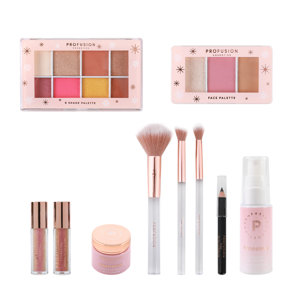 Profusion Cosmetics Frosted Snow Sparkle | 19 PC Beauty Box