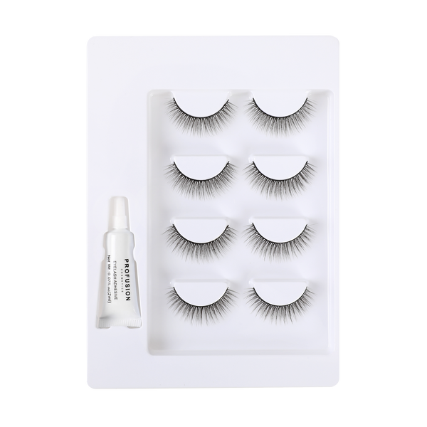 Profusion Cosmetics Frosted Snow Sparkle | 4 Pair Luxe False Lash Set