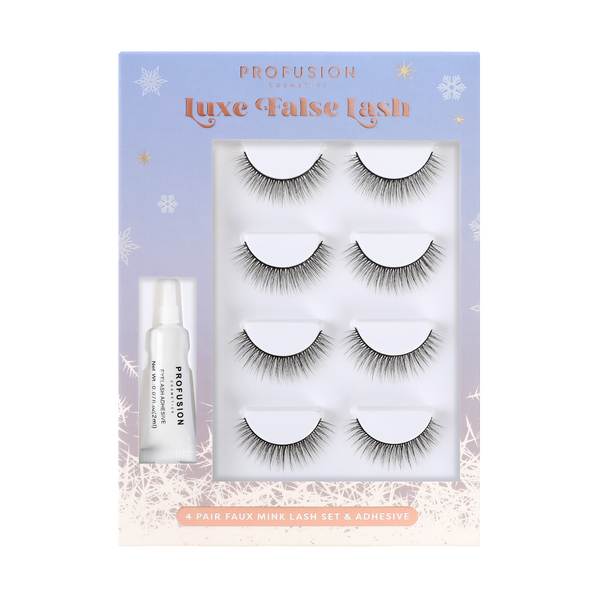 profusion cosmetics Frosted Snow Sparkle | 4 Pair Luxe False Lash Set