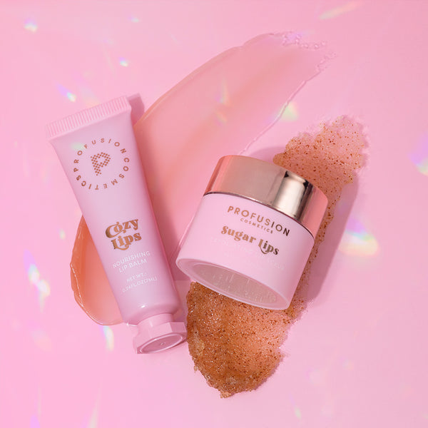 Profusion Cosmetics Frosted Snow Sparkle | Sugar Lip Scrub And Hydrating Lip Balm
