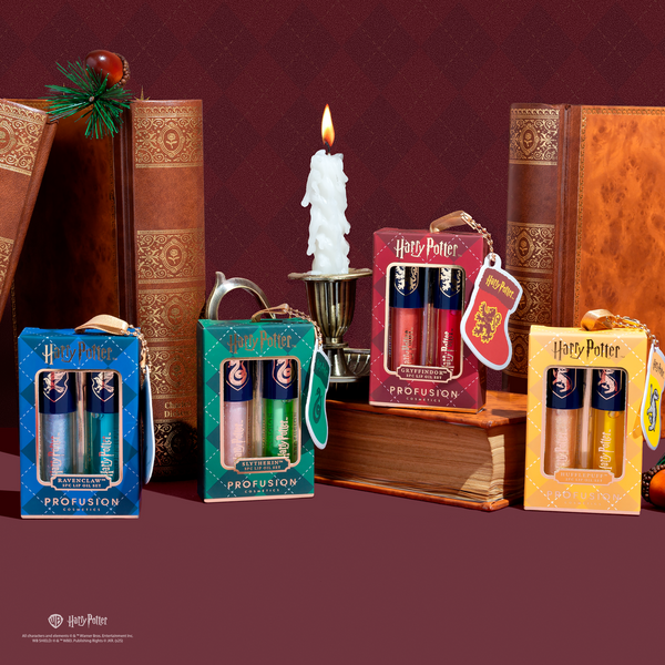 profusion cosmetics Harry Potter Holiday | Gryffindor™ Slytherin™ Hufflepuff™ Raven Claw™ Lip Duo Set