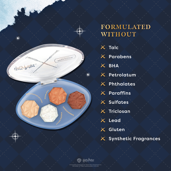 Profusion Cosmetics Harry Potter Holiday | Magical Charms Illuminating Highlighter Quad