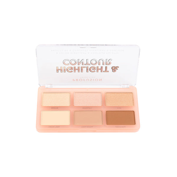 profusion cosmetics Highlight & Contour 6 Shade Face Palette
