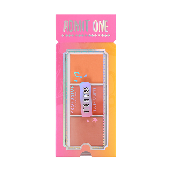Profusion Cosmetics It's A Vibe | Admit One 3-Shade Blush Palette