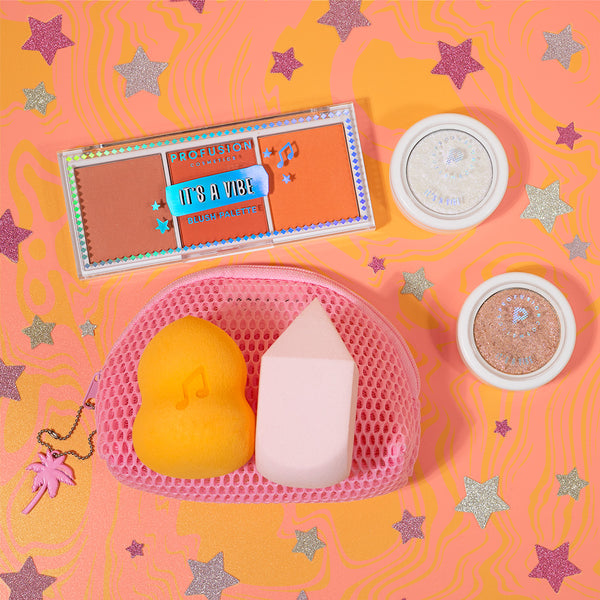 Profusion Cosmetics It's A Vibe | Feel The Beat 3-pc Blending Sponge And Bag Set