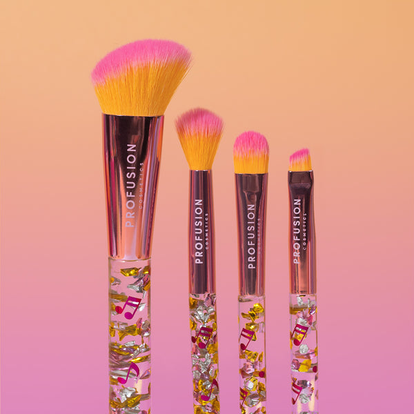Profusion Cosmetics It's A Vibe | Feel The Beat 4-pc Face & Eye Brush Set