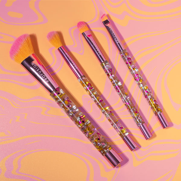 Profusion Cosmetics It's A Vibe | Feel The Beat 4-pc Face & Eye Brush Set