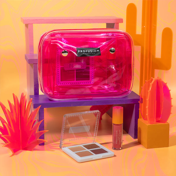 Profusion Cosmetics It's A Vibe | Festival Ready 3-pc Bag & Cosmetic Set