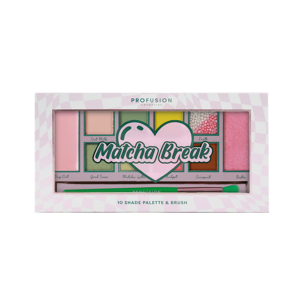 Profusion Cosmetics Matcha Break 10 Shade Palette & Brush