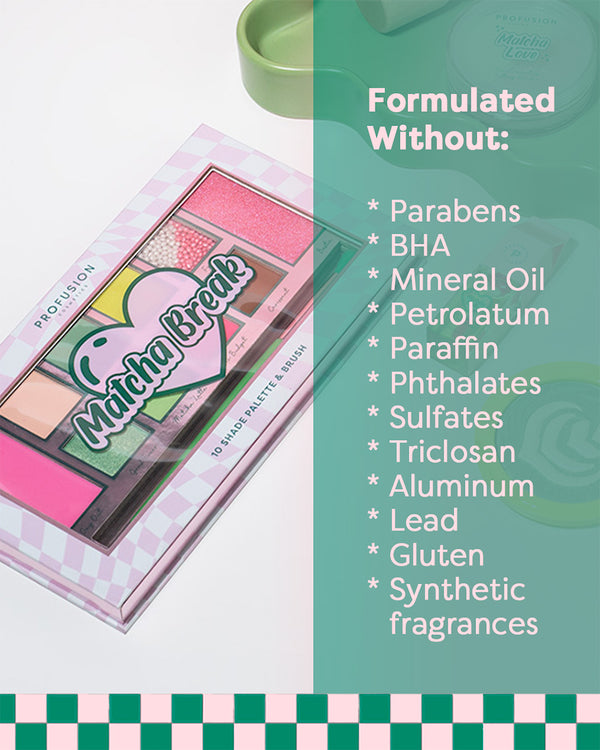 Profusion Cosmetics Matcha Break 10 Shade Palette & Brush