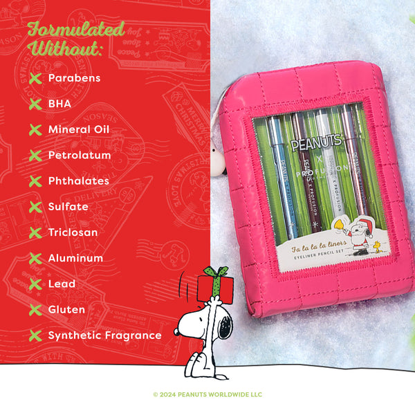 Profusion Cosmetics Peanuts Holiday | Fa La La La Liners Eyeliner Pencil Set