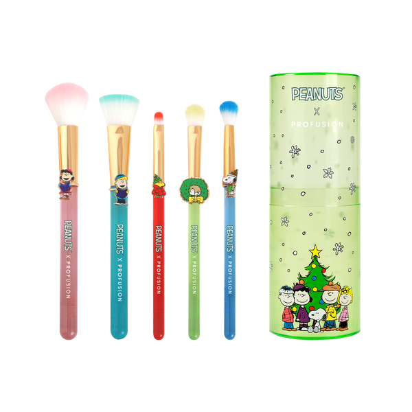 profusion cosmetics Peanuts Holiday | Merry & Bright Brush Set with Case