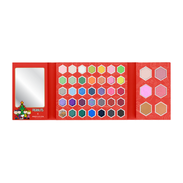 Profusion Cosmetics Peanuts Holiday | Snoopy's Starlit Holiday 41 Shade Face & Eye Palette