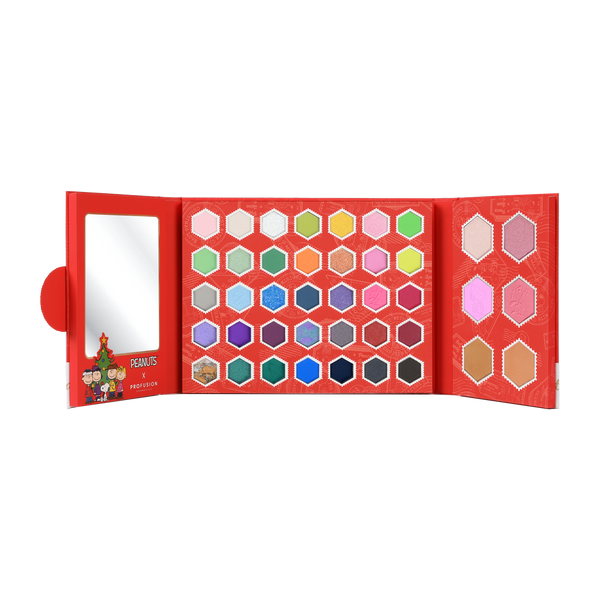 profusion cosmetics Peanuts Holiday | Snoopy's Starlit Holiday 41 Shade Face & Eye Palette