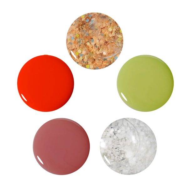 Profusion Cosmetics Peanuts Holiday | Sparkling With Joy 5 PC Nail Polish Set & Nail Polish Remover