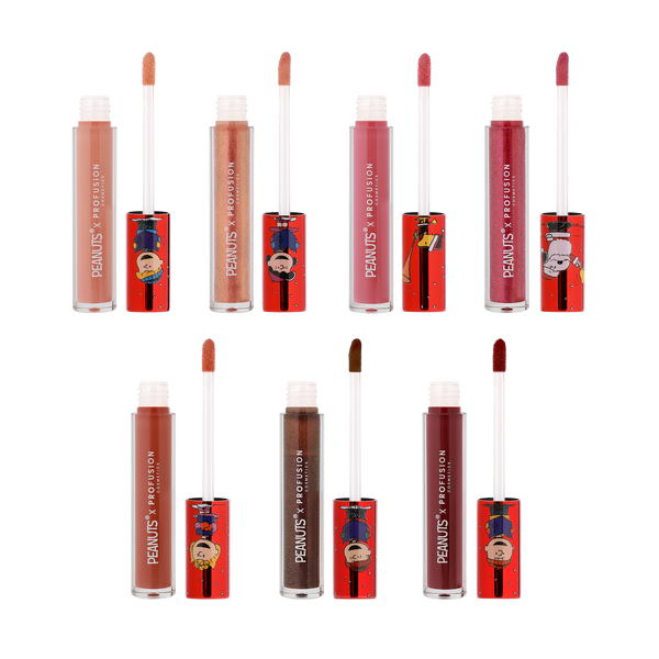 Profusion Cosmetics Peanuts Holiday | The Joy Of Giving 7PC Lip Gloss Set