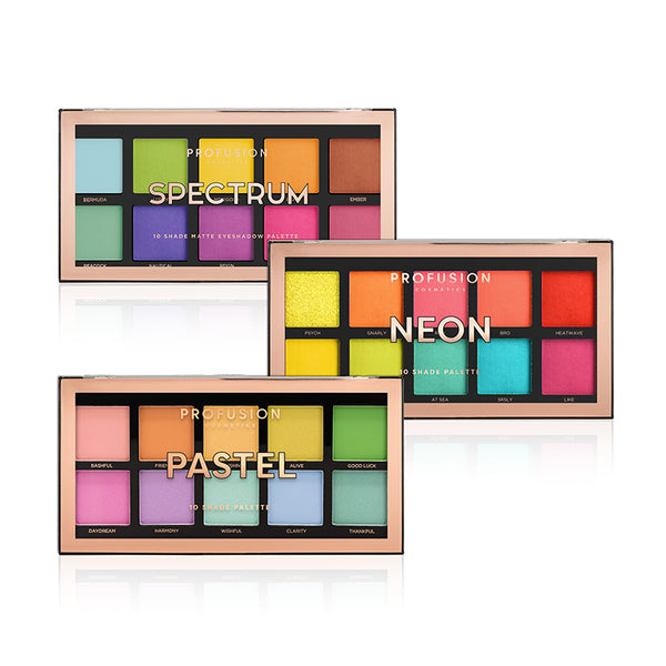 Profusion Cosmetics 10-Shade Trio Bundle