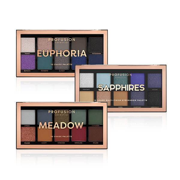 profusion cosmetics 10-Shade Trio Bundle