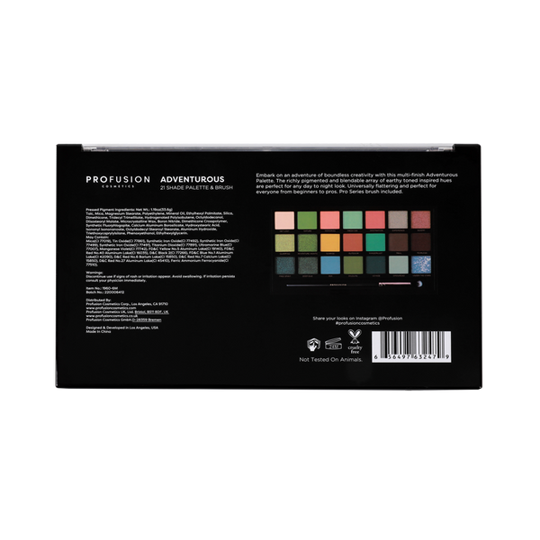 Profusion Cosmetics 21 Shade Palette - Adventurous