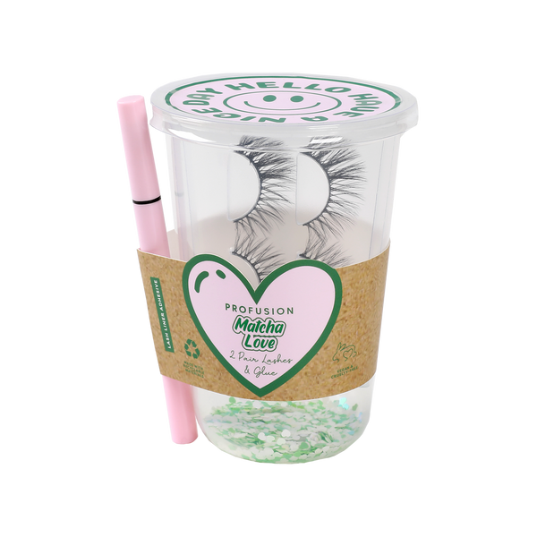 profusion cosmetics Matcha Love 2 Pair Lashes & Glue