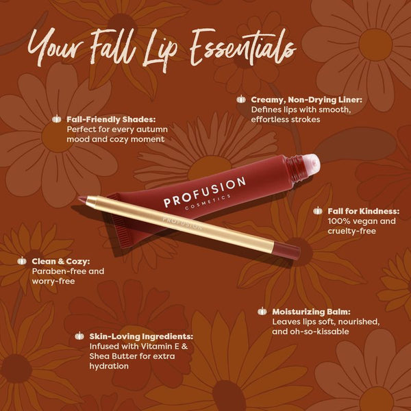 Profusion Cosmetics Pumpkin Spice | Cashmere Lips Lip Liner & Balm Duo