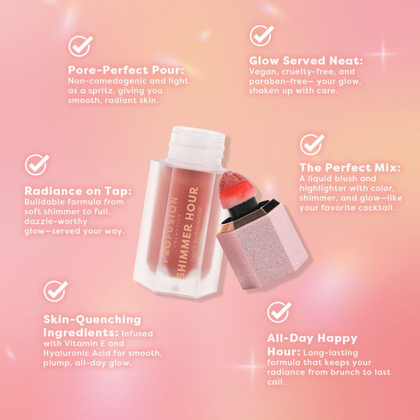Profusion Cosmetics Shimmer Hour Liquid Blushlighter