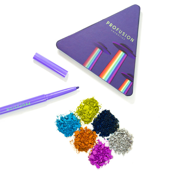 Profusion Cosmetics UFO | Beam It Up Kit: 6-Shade Palette + Neon Liner