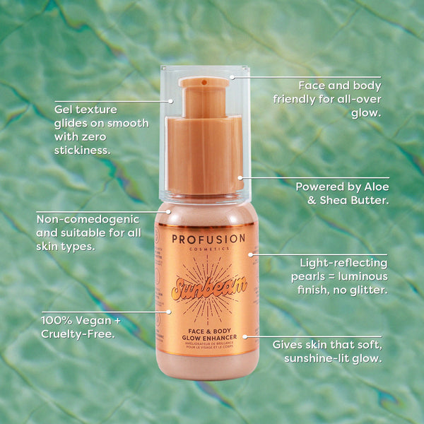 Profusion Cosmetics West Coast Glow | Sunbeam Face & Body Glow Enhancer
