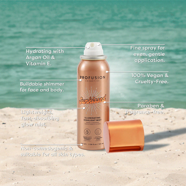 Profusion Cosmetics West Coast Glow | Sunkissed Illuminating Highlight Mist