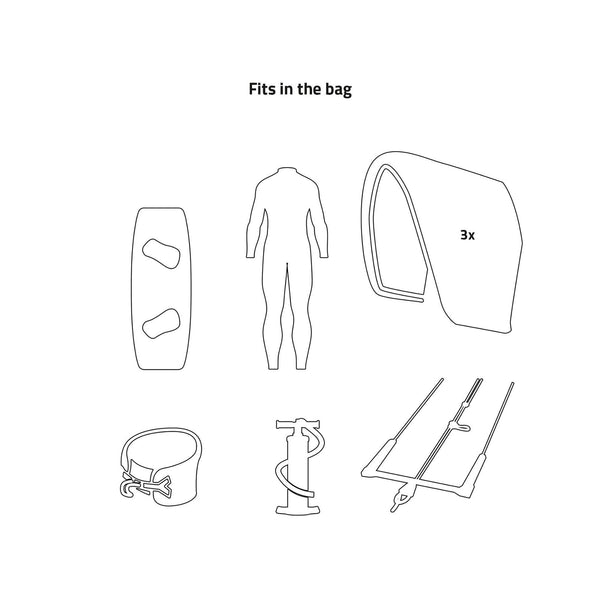 Prolimit Kitesurf Boardbag Golf Travel Light Black/Orange