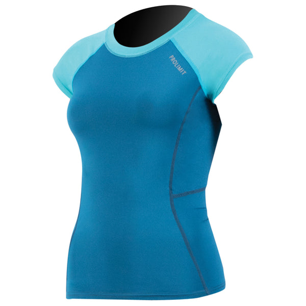 prolimit PureGirl Rashguard Shortarm Blue/Turqoise