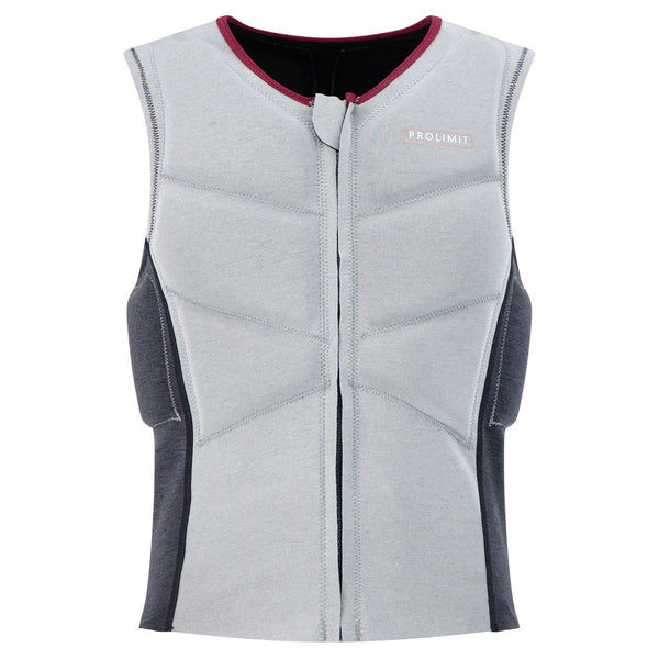 prolimit PureGirl Oxygen Stretch Vest Half Pad Front Zip Misty Grey