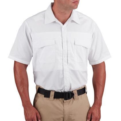 propper Men's Short Sleeve RevTac Shirt - Poplin White