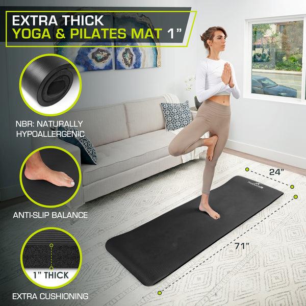 Prosourcefit Extra Thick Yoga And Pilates Mat Black
