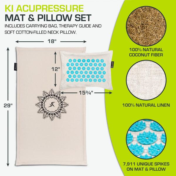 Prosourcefit Ki Acupressure Mat And Pillow Set Cherry Blossom